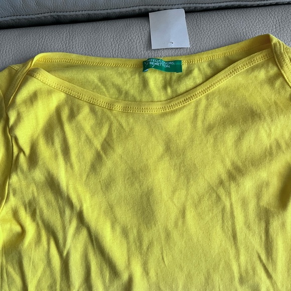 United Colors of Benetton Women’s Boat Neck 3/4 Long Sleeve Tee - Size L - Picture 3 of 7